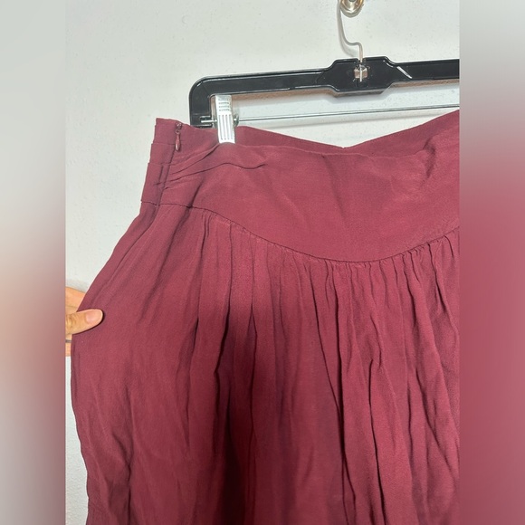 Comptoir Des Cotonniers Elegant Burgundy Women's Skirt size 44 - Picture 4 of 7
